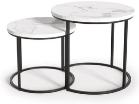 Masa de cafea Oreo, alb/negru