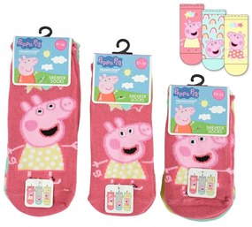 Ciorapi copii PEPPA PIG, 3 perechi - diferite marimi Marime: 31 - 34