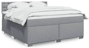 vidaXL Pat continental, gri deschis, 180x200 cm, material textil
