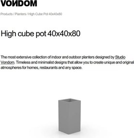 Ghiveci plante design decorativ modern exterior / interior CUBE POT 40x40x80cm