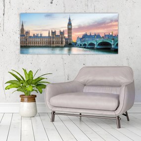 Tablou - Londra în culori pastelate (120x50 cm)
