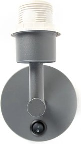 Aplică modernă gri închis cu 1 lumină cu întrerupător - Combi