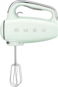 Mixer manual SMEG 50's Style HMF01PGEU, 250 W, 9 viteze, Functie Turbo, Afisaj LED, Timer, Accesorii, Verde