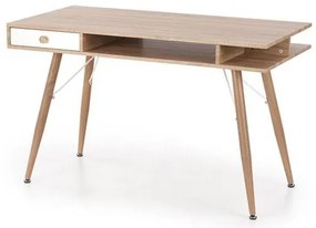 Masă PC Bernie (lemn deschis + Alb). 1048849