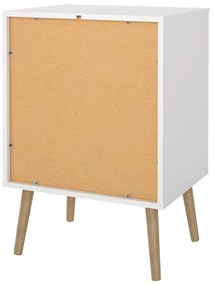 Noptieră albă Bodo – Tvilum