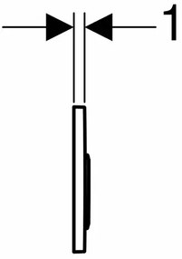 Clapeta de actionare Geberit Omega20 negru crom lucios