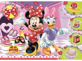Trefl Glitter Puzzle Minnie și Daisy, 100 piese