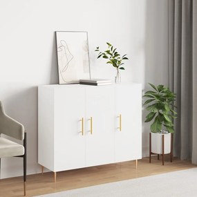 vidaXL Dulap, alb, 90x34x80 cm, lemn compozit
