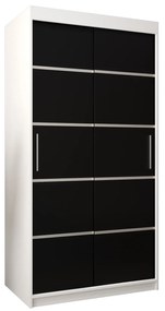 Dulap de haine 120 cm Verika 1 120 (alb + negru). 1063688