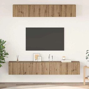 vidaXL Set comodă TV Pe perete 5 pcs stejar artizanal 100 x 30 x 30 cm