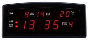 Ceas birou afisaj led rosu  calendar  alarma  format am/pm  caixing