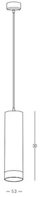 Pendul cu Spot stil minimalist GU10 Tube auriu