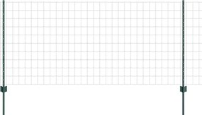 vidaXL Gard cu Stâlp Verde 1 x 25 m Oțel și PVC