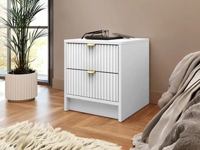 Noptieră Rozoma 2SZ (Alb velvet + auriu) . 1104521