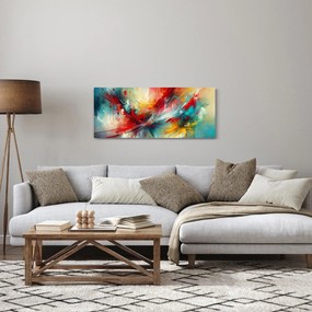 Tablou – Abstracție cu roșu (120x50 cm)