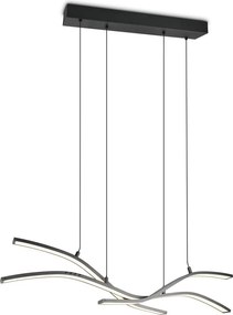 Lustră negru-mat LED cu control prin telecomandă/cu intensitate reglabilă din metal Spider – Trio Select