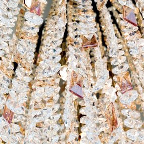 Lustră de cristal pe cablu Orion CRYSTALRIVER 21xG9/40W/230V auriu