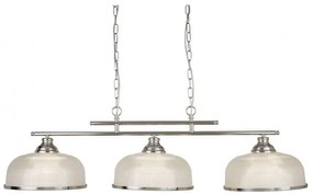 Lustra suspendata design clasic Bistro II 3L argintiu satin 3593-3SS SRT