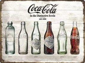 Placă metalică Coca-Cola - Bottle Evolution