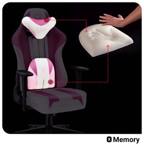 Scaun gaming din material pentru copii Diablo X-Player 2.0: Marshmallow Pink / roz, Kids Size Diablochairs