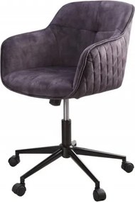 Scaun de birou elegant Euphoria, catifea gri inchis