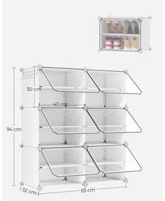 Raft modular cu compartimente BOXIFY, alb