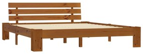 283183 vidaXL Cadru de pat, maro miere, 180 x 200 cm, lemn masiv de pin