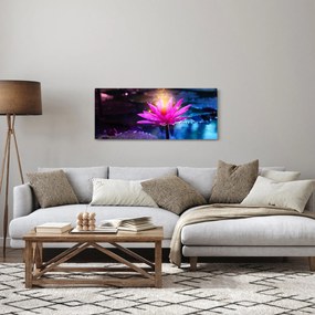 Tablou cu lotus pe apă (120x50 cm)