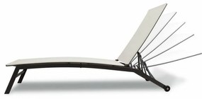 Șezlong de grădină cu roți, bej, 195 x 90 x 63 cm