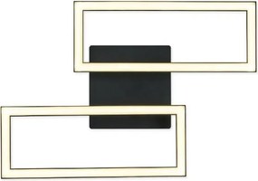 Lustră LED modernă Klausen Pane PL2-B 16W 4000K Alb Negru 8.2x47.5x32.3cm Plafonieră geometrică eficientă pentru living dormitor design interior