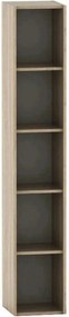 Biblioteca TEMPO ASISTENT NEW 009, stejar sonoma, PAL melaminat, 30x34