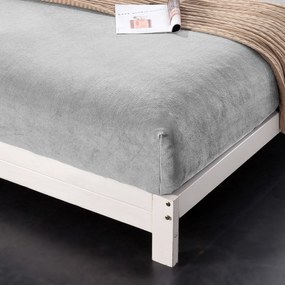 Cearsaf microplus NOLVIA 90x200 cm gri deschis