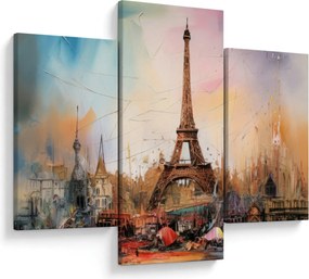 Tablou - Pictură a Turnului Eiffel (90x60 cm)