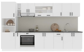 Set Bucatarie Karo V33, Alb, Blat Thermo 28 mm, L 340 cm