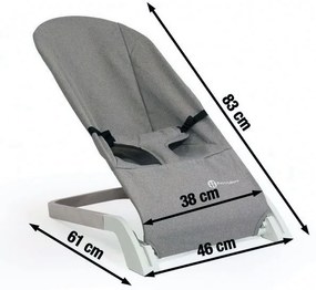 Șezlong pentru bebeluși CALMY negru PETITE&MARS