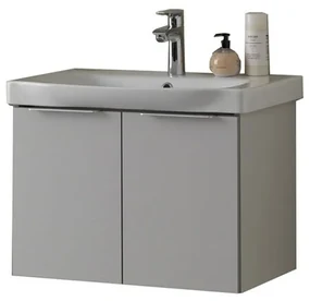 Set dulap baie cu lavoar inclus KolpaSan Lana, 65 cm, gri deschis Gri deschis