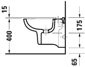 Duravit 22371500002 - Bideu suspendat D-CODE, ceramică, alb lucios