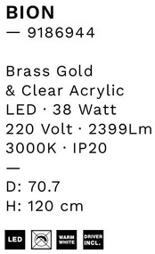 Candelabru LED design modern cu 6 brate Bion