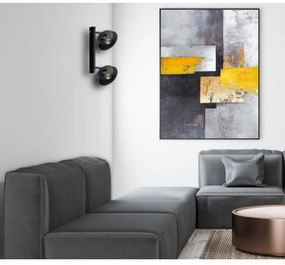 Spot FAUN 2xE27/60W/230V negru