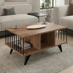 Masuta De Cafea Pavina Sonoma Cu Negru 90x60x39.5 Cm