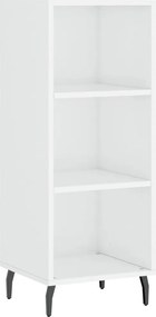 vidaXL Servantă, alb extralucios, 34,5x32,5x90 cm, lemn compozit