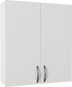 Dulap baie suspendat BENITO, alb, PAL melaminat, cu 2 usi, 70x27x80 cm