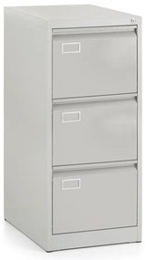 Dosar metalic A4 - 3 sertare, 45,5 x 62 x 101,5 cm, încuietoare cilindru, gri deschis - ral 7035