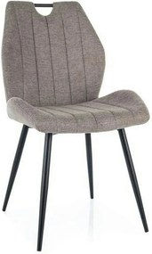Scaun ARCO, bej/negru, stofa clasica - Brego 34/metal, 51x43x91 cm
