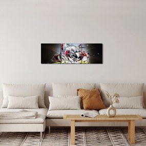 Tablou - Sportivii (cu ceas) (90x30 cm)