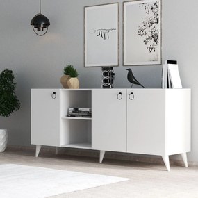 Comoda 616TNM1607, alb, PAL melaminat, 180x45x79 cm