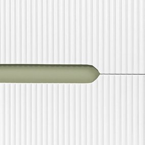 Trent mobilier de baie 60 cm ceramică chiuvetă (2 sertare) cu oglindă 60x80 cm verde-alb