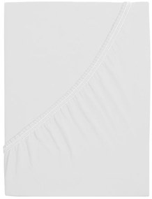 Cearceaf Jersey din bumbac mako LUXORA 90x200 cm alb