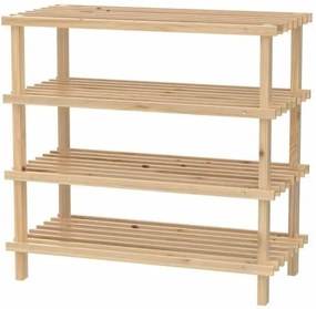 Kesper 69724 Dulap pentru pantofi cu 4 rafturi,deschis, 54 x 52 x 26 cm