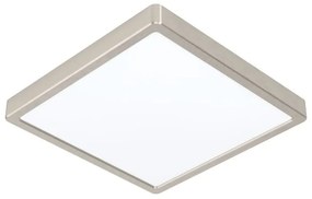Plafoniera LED inteligenta, pentru baie design modern IP44 Fueva-z nichel mat 28,5x28,5cm